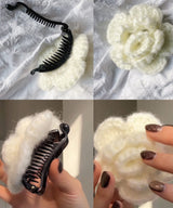 arnew hair claws Bloom knit hair claw