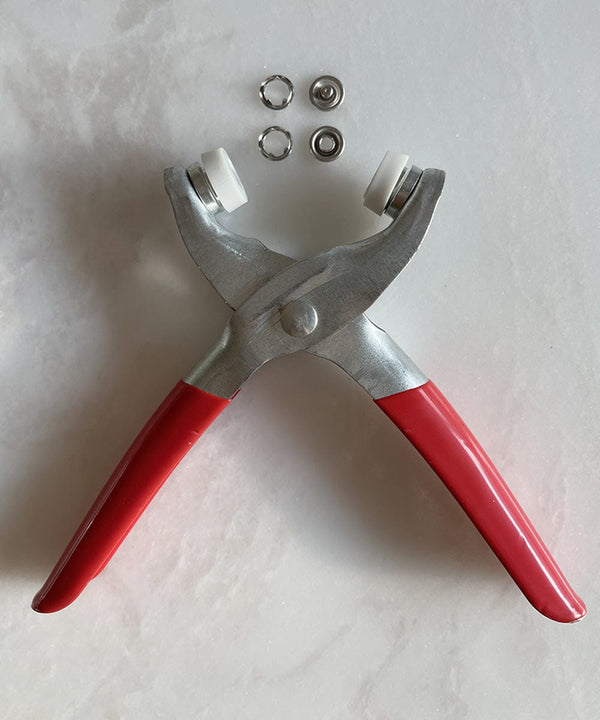 arnew etc Set (1 Pliers + Button 100 set) Snaps Buttons with Fastener Pliers Press Tool