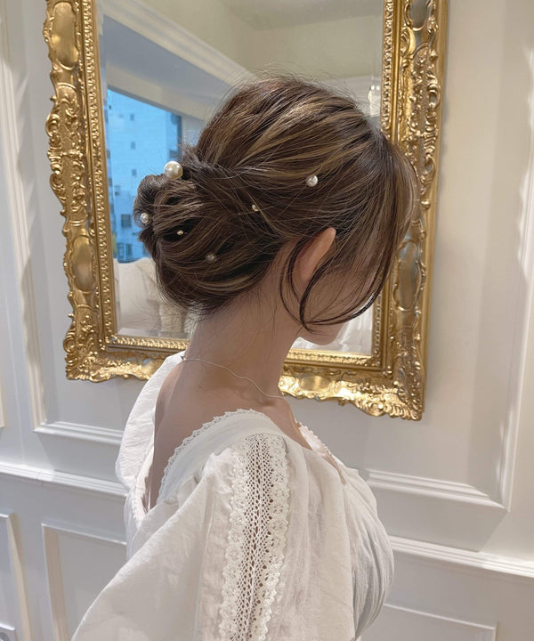 arnew Hair Accessories Pearl Screw Pin