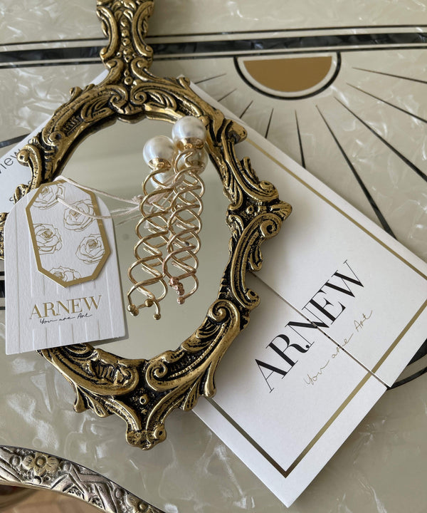 arnew Hair Accessories Pearl Screw Pin