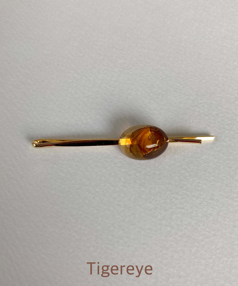 arnew Hair Accessories Tigereye Naomi Gemstone Fine Pin