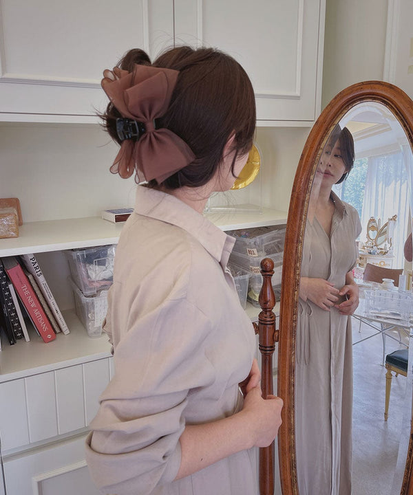 arnew hair claws Amor Fall Big Ribbon Hair Claw