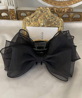 arnew hair claws Black Amor Big Ribbon Hair Claw