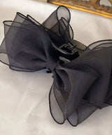 arnew hair claws Black Amor Fall Big Ribbon Hair Claw