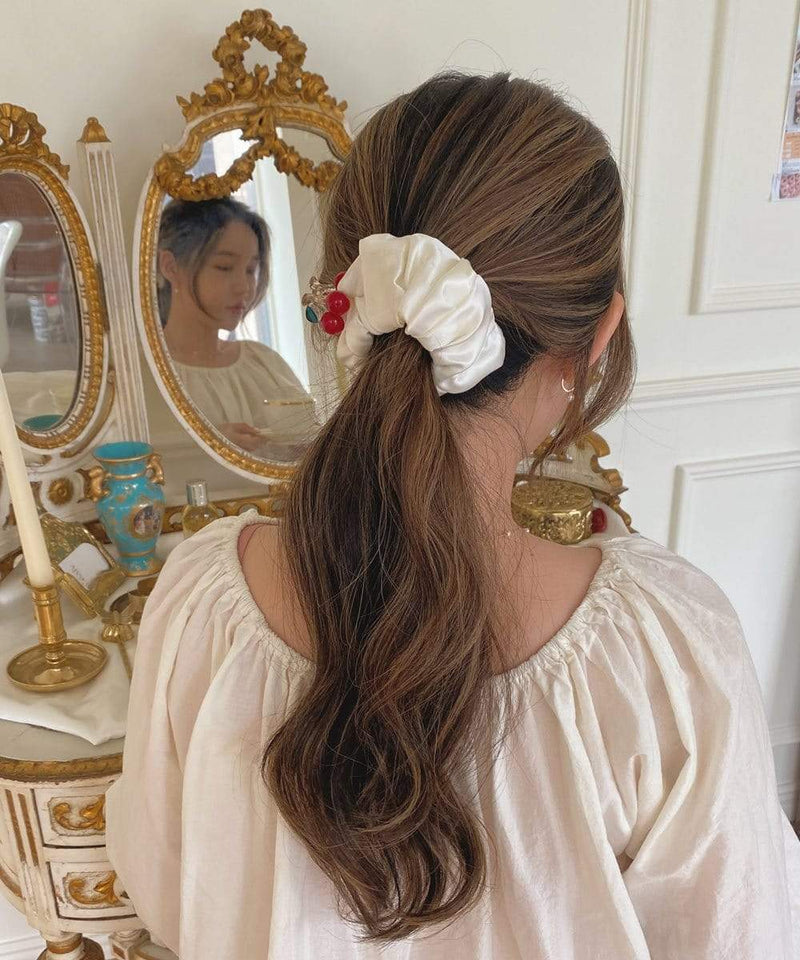 arnew hair claws Silk Cupcake Scrunchie ponytail hoder
