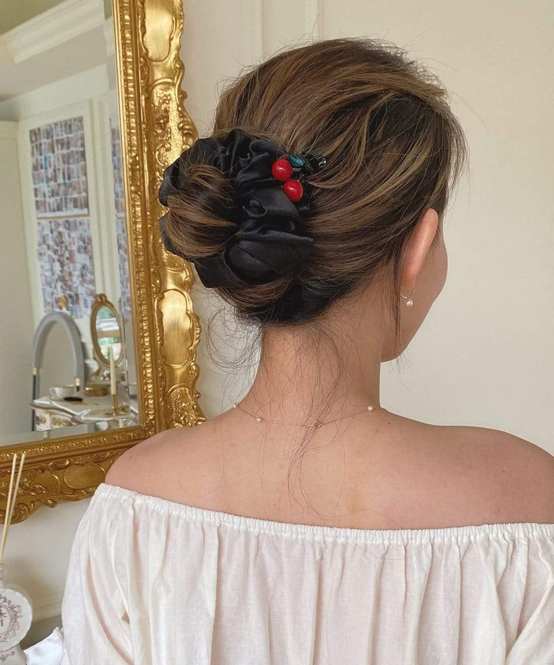 arnew hair claws Silk Cupcake Scrunchie ponytail hoder