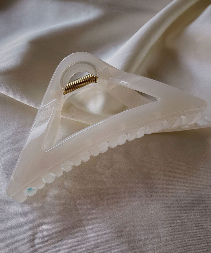 arnew hair claws White Triangle Hairclaw Clip