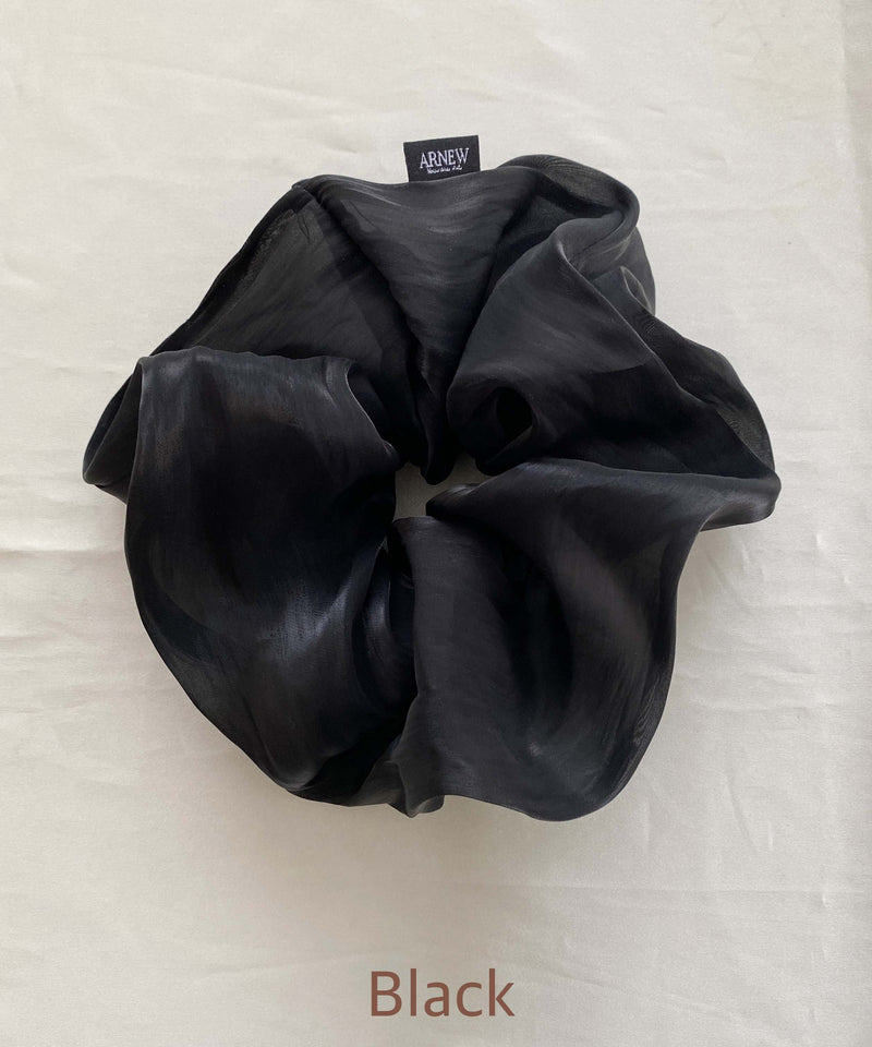 arnew hair ties Black Arkle Fabric  Scrunchie