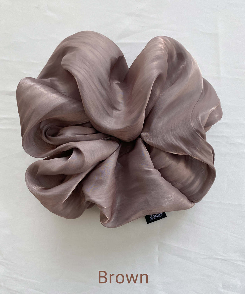 arnew hair ties Brown Arkle Fabric  Scrunchie