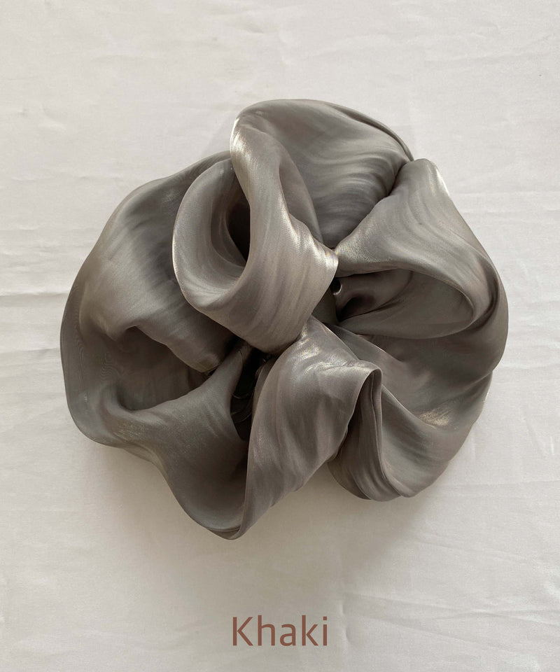 arnew hair ties Khaki Arkle Fabric  Scrunchie