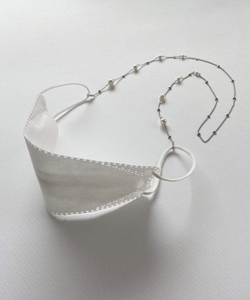 arnew Jewelry Ananias Pearl Necklace Mask Straps