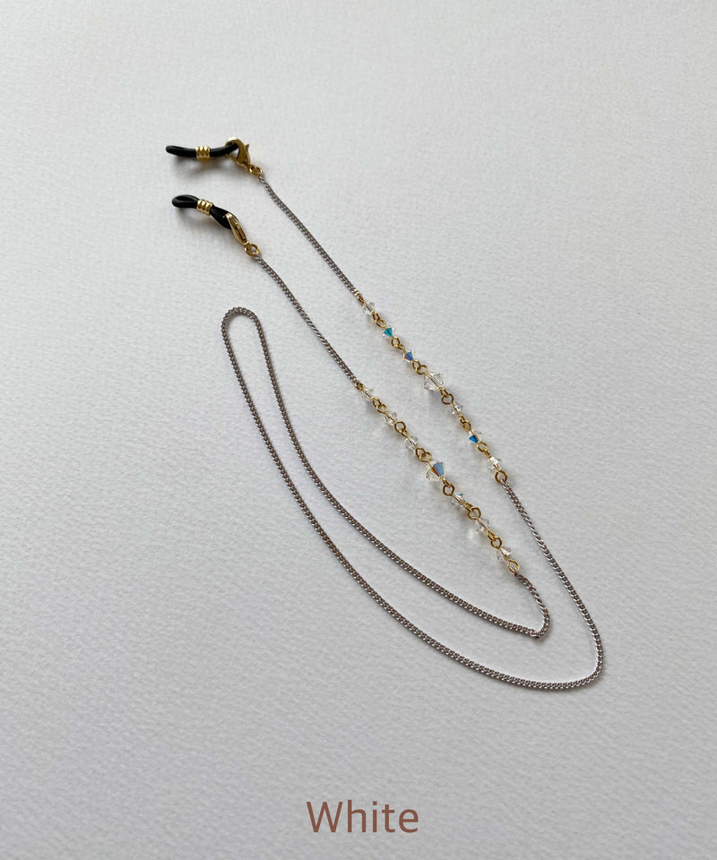 arnew Jewelry White Gody Swarovski Mask Strap